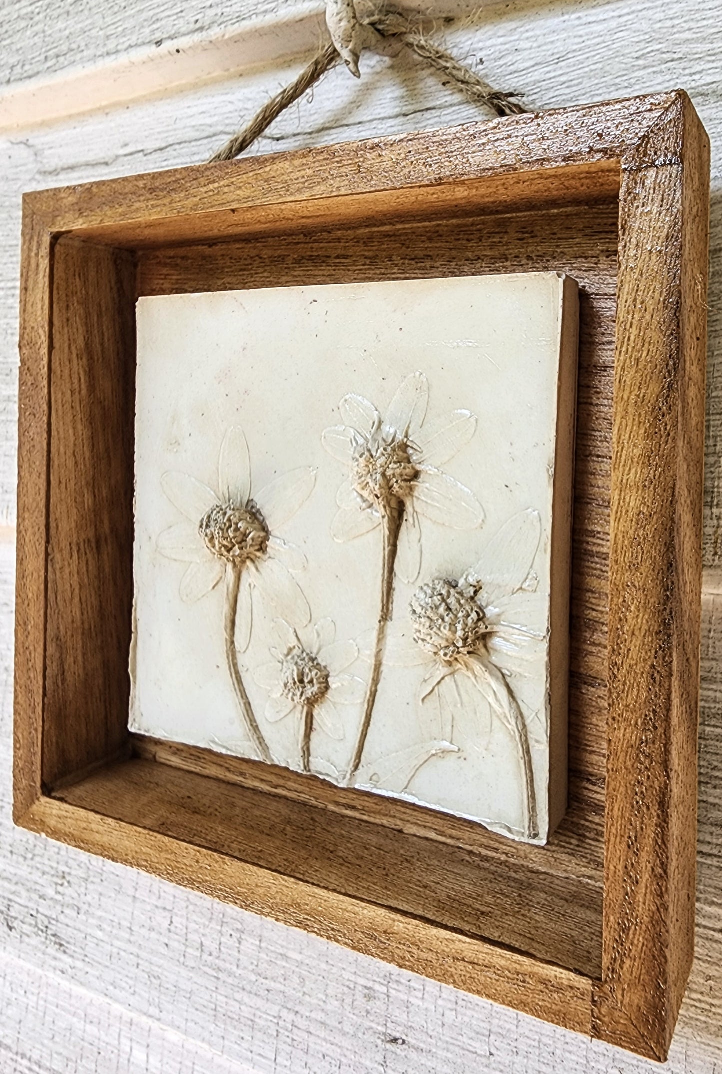 Plaster Botanical Bas Relief Artwork