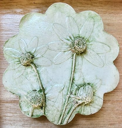 Plaster Botanical Bas Relief Artwork