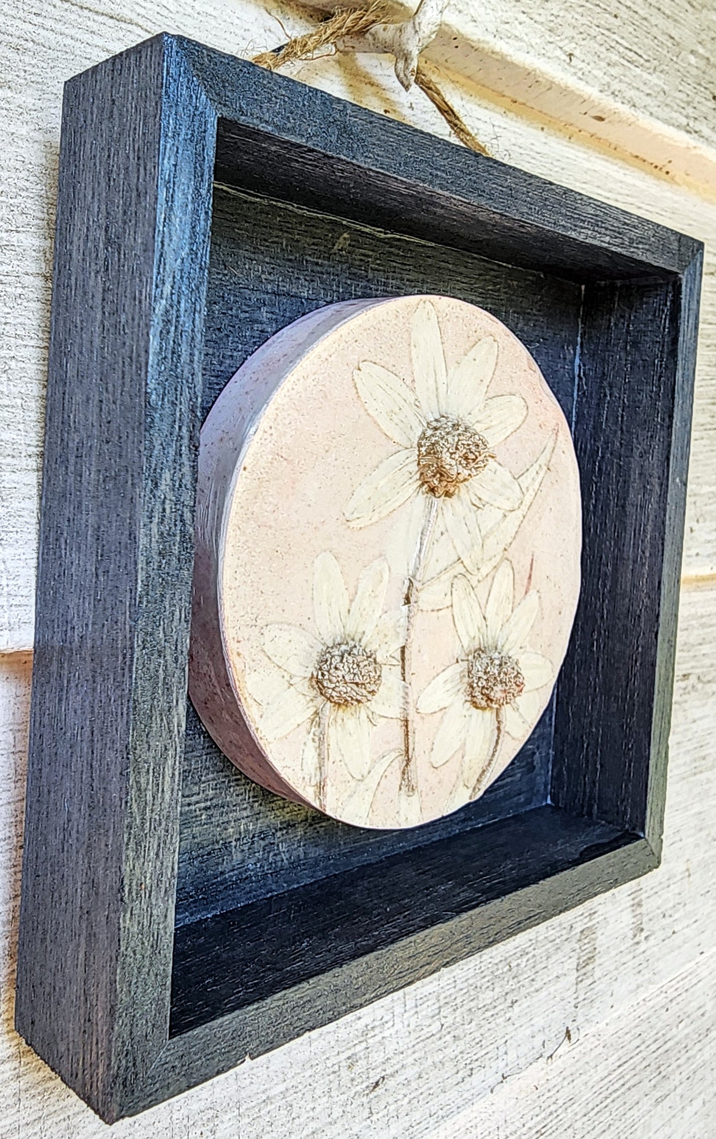 Plaster Botanical Bas Relief Artwork