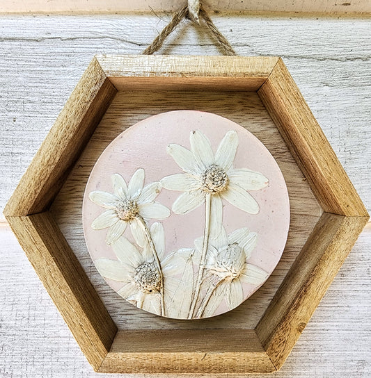 Plaster Botanical Bas Relief Artwork