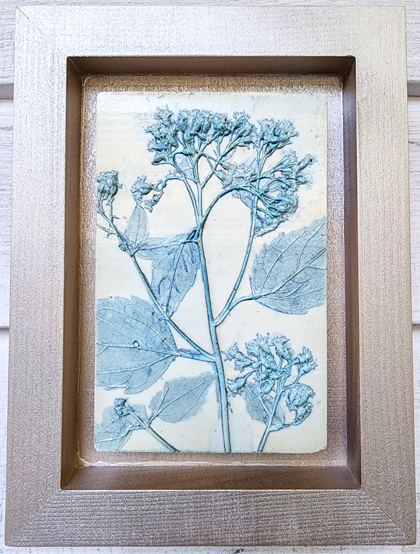 Plaster Botanical Bas Relief Artwork