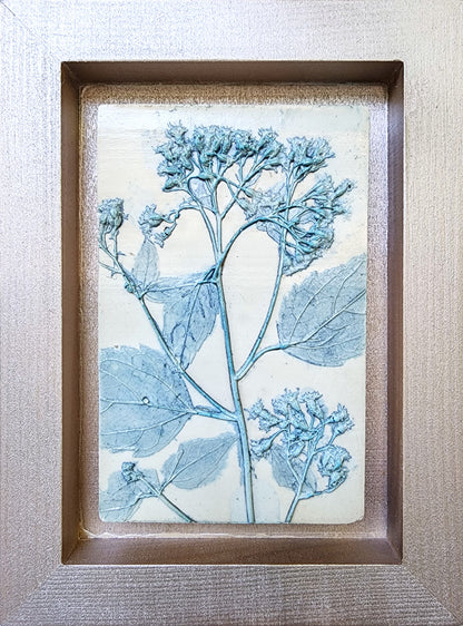 Plaster Botanical Bas Relief Artwork