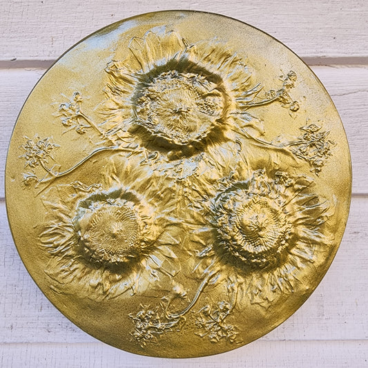 Plaster Botanical Bas Relief Artwork