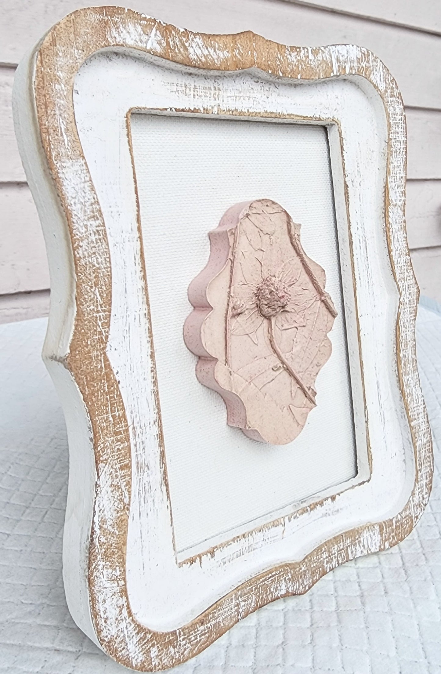 Plaster Botanical Bas Relief Artwork