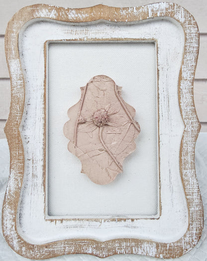 Plaster Botanical Bas Relief Artwork