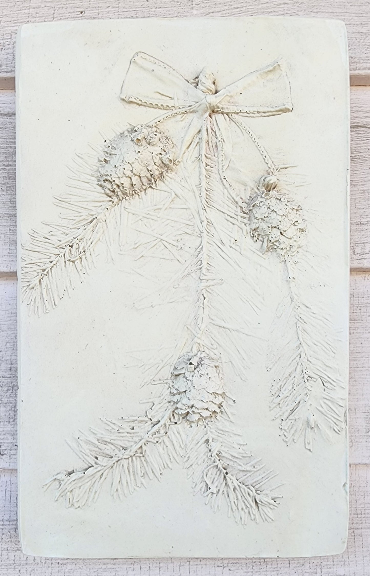 Plaster Botanical Bas Relief Artwork