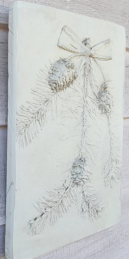 Plaster Botanical Bas Relief Artwork