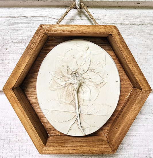 Plaster Botanical Bas Relief Artwork