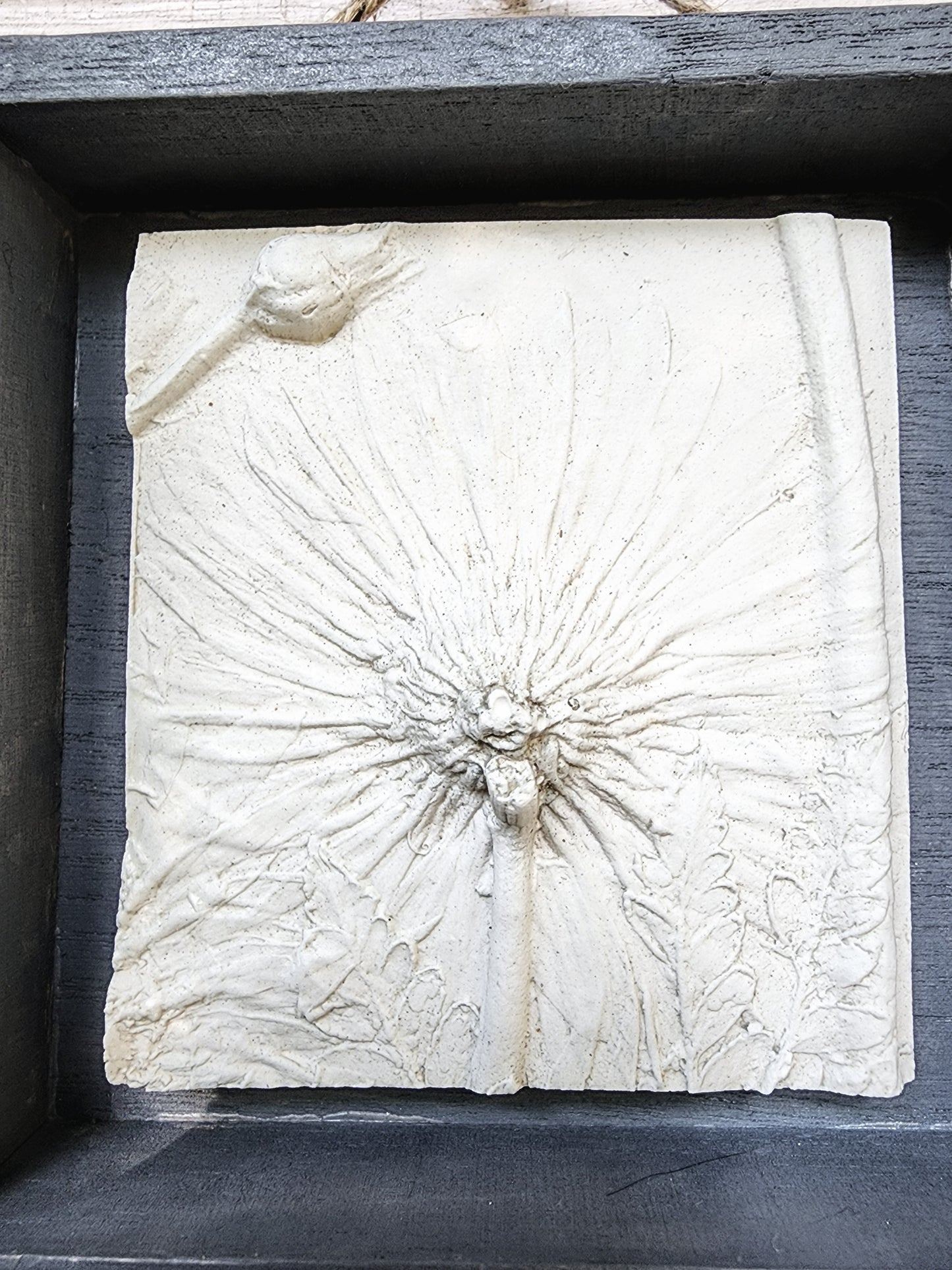 Plaster Botanical Bas Relief Artwork