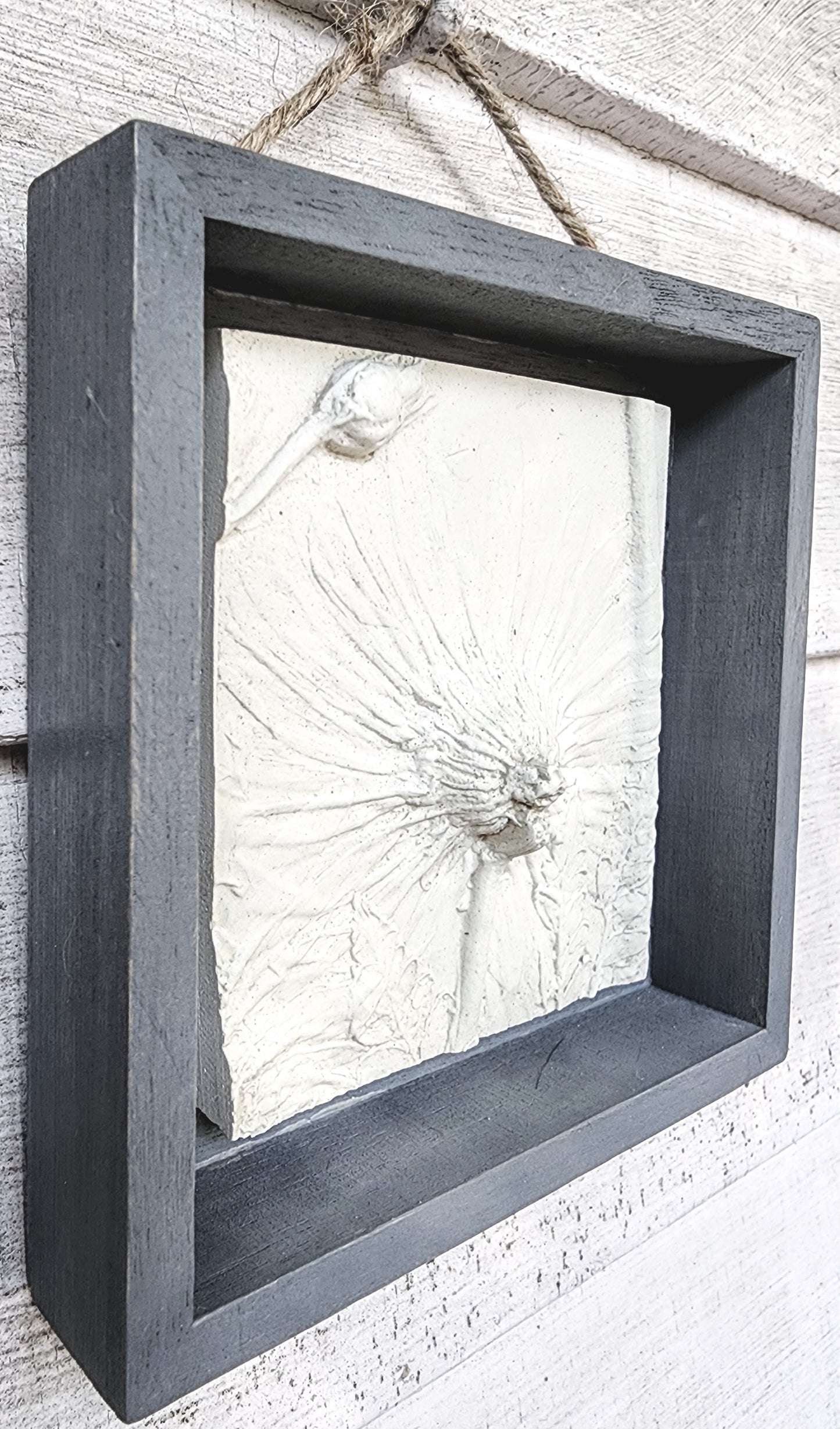 Plaster Botanical Bas Relief Artwork