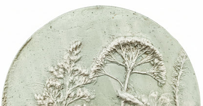 Plaster Botanical Bas Relief Artwork