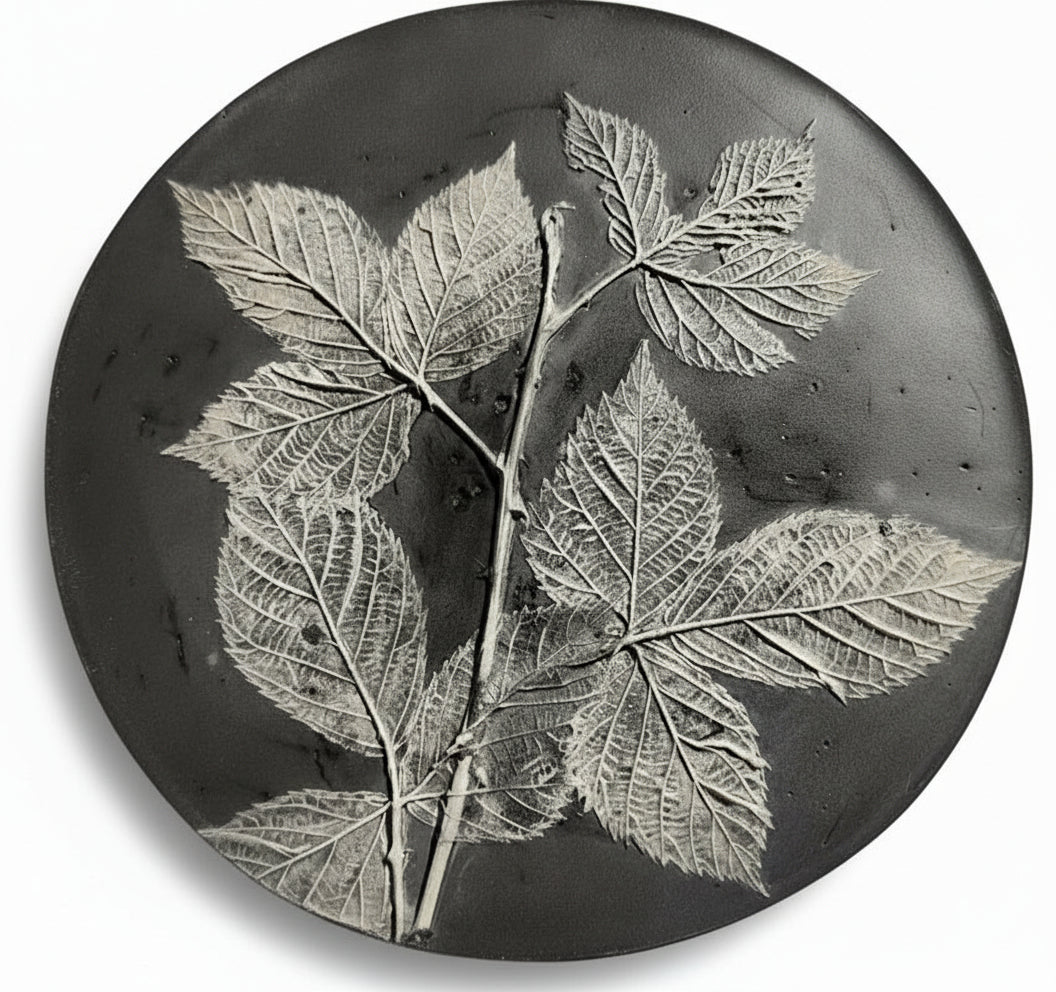 Plaster Botanical Bas Relief Artwork