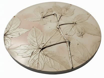 Plaster Botanical Bas Relief Artwork