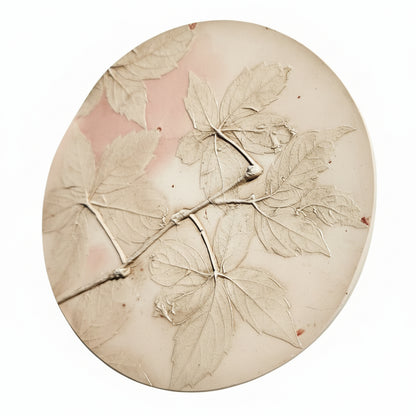 Plaster Botanical Bas Relief Artwork