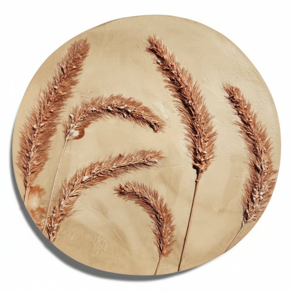 Plaster Botanical Bas Relief Artwork