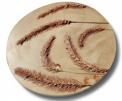 Plaster Botanical Bas Relief Artwork