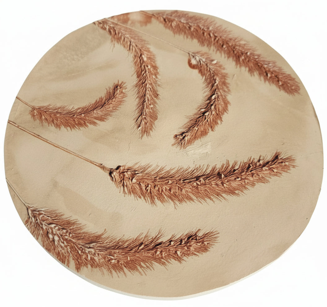 Plaster Botanical Bas Relief Artwork