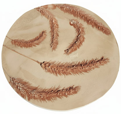 Plaster Botanical Bas Relief Artwork