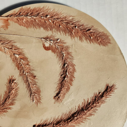 Plaster Botanical Bas Relief Artwork