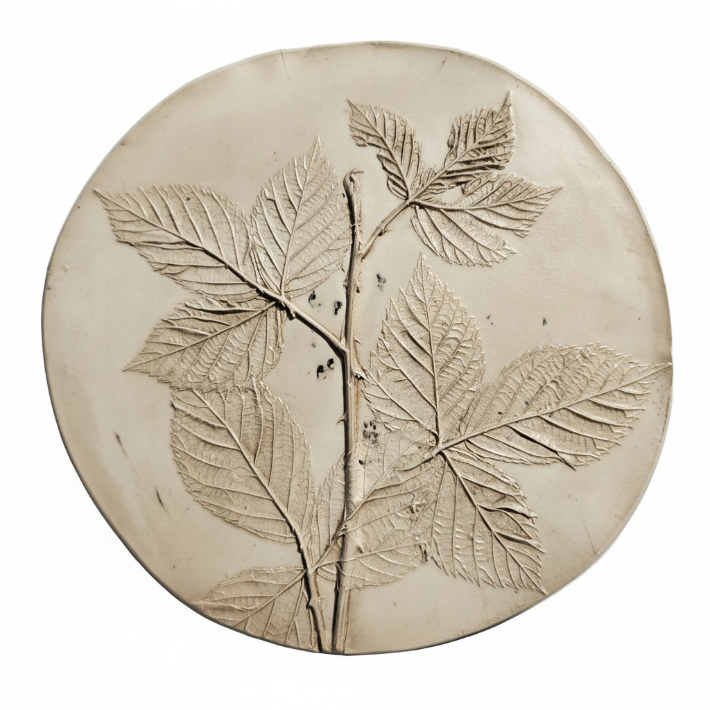 Plaster Botanical Bas Relief Artwork