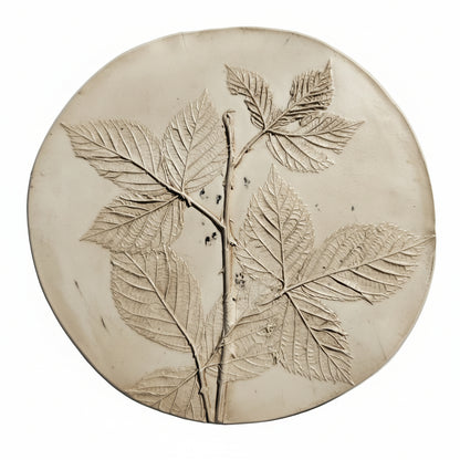 Plaster Botanical Bas Relief Artwork