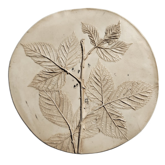 Plaster Botanical Bas Relief Artwork