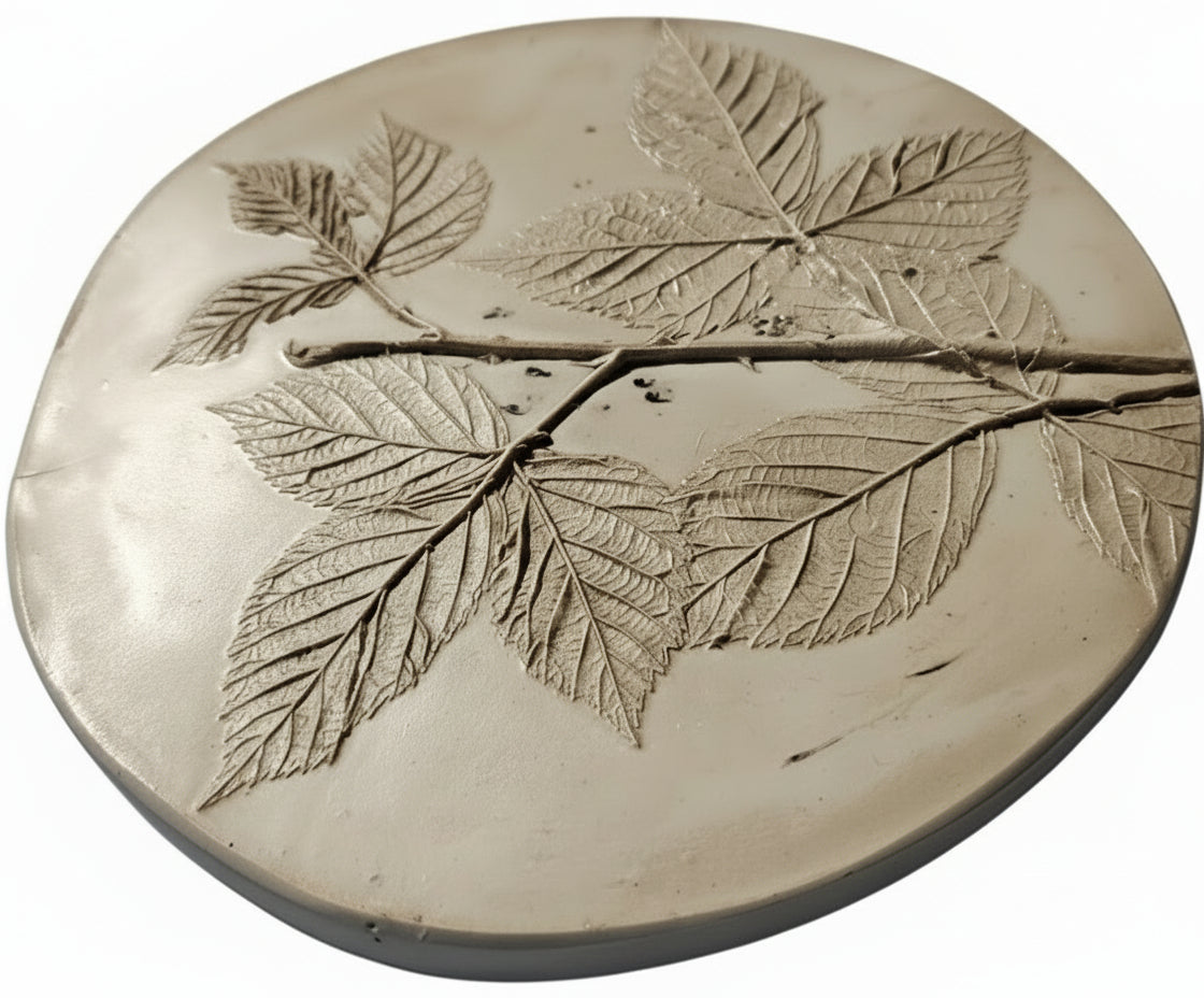 Plaster Botanical Bas Relief Artwork