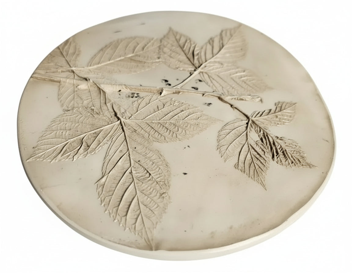 Plaster Botanical Bas Relief Artwork
