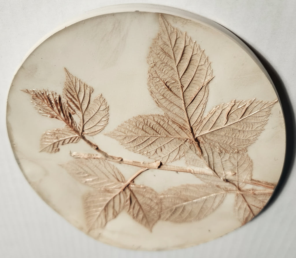 Plaster Botanical Bas Relief Artwork