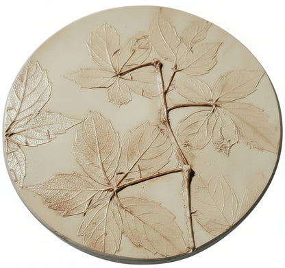 Plaster Botanical Bas Relief Artwork