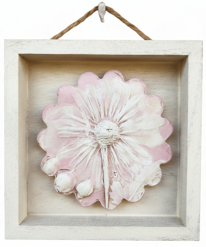 Plaster Botanical Bas Relief Artwork
