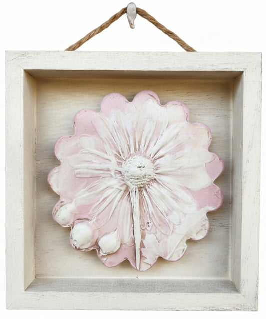 Plaster Botanical Bas Relief Artwork