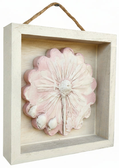 Plaster Botanical Bas Relief Artwork