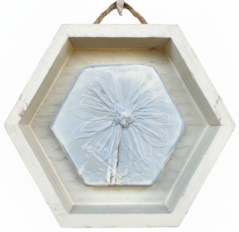 Plaster Botanical Bas Relief Artwork