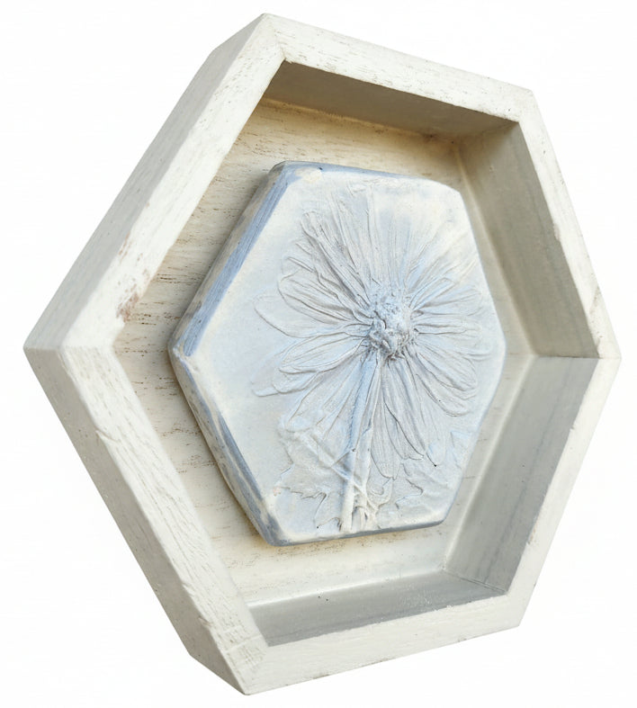 Plaster Botanical Bas Relief Artwork