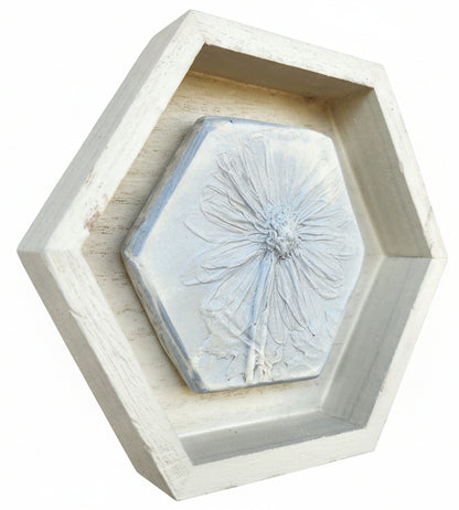 Plaster Botanical Bas Relief Artwork