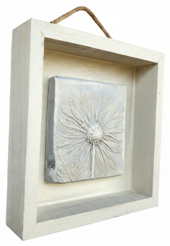 Plaster Botanical Bas Relief Artwork