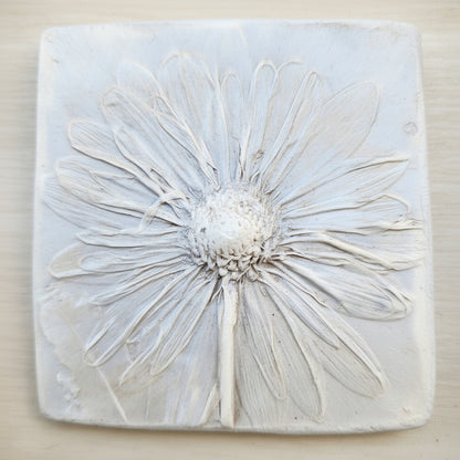 Plaster Botanical Bas Relief Artwork
