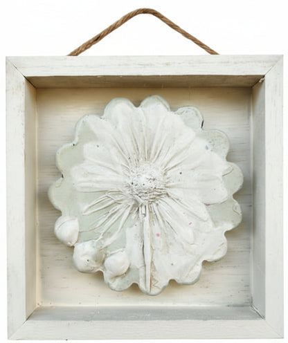 Plaster Botanical Bas Relief Artwork