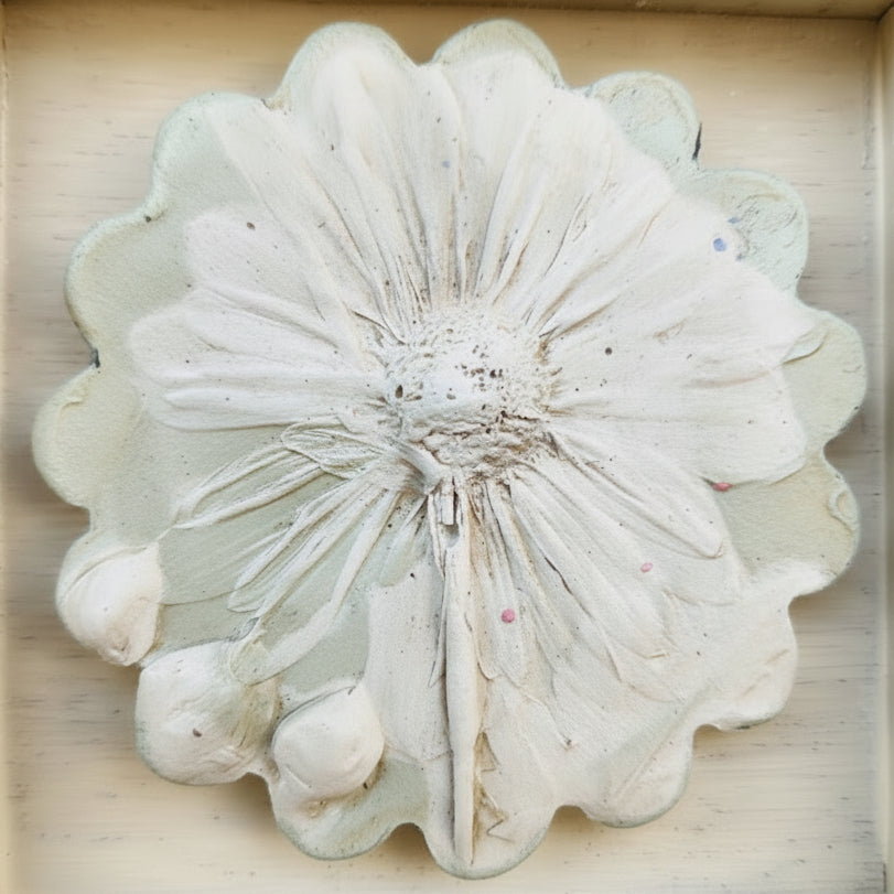 Plaster Botanical Bas Relief Artwork