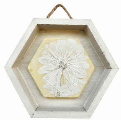 Plaster Botanical Bas Relief Artwork