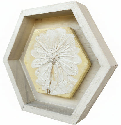 Plaster Botanical Bas Relief Artwork