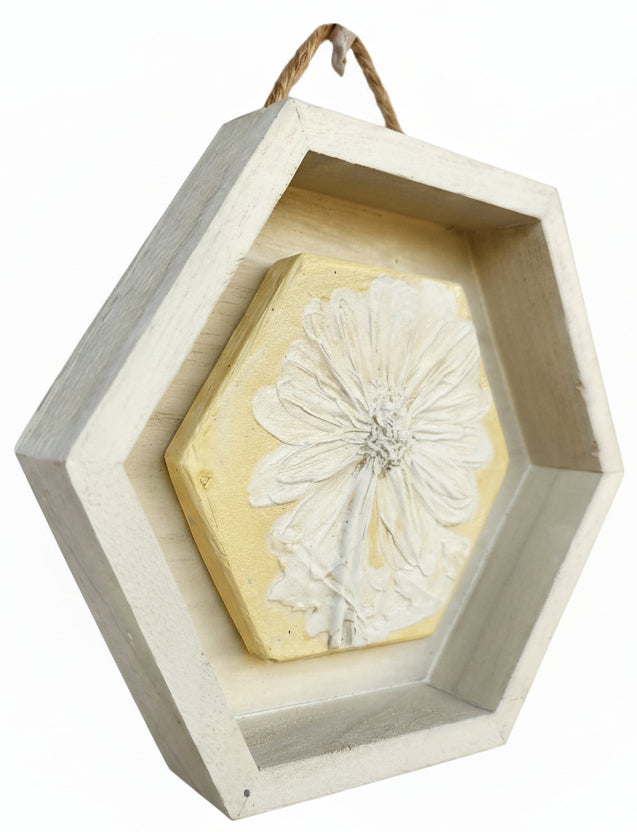 Plaster Botanical Bas Relief Artwork