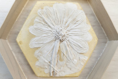 Plaster Botanical Bas Relief Artwork
