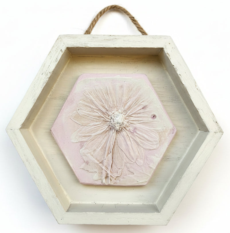 Plaster Botanical Bas Relief Artwork