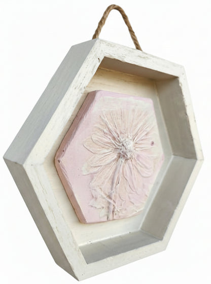 Plaster Botanical Bas Relief Artwork