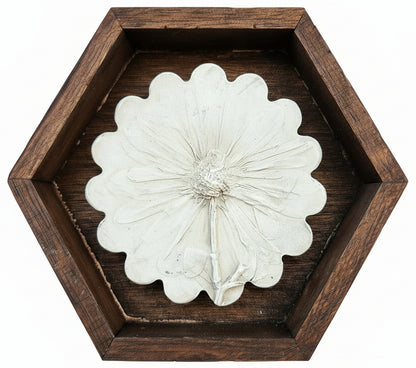 Plaster Botanical Bas Relief Artwork