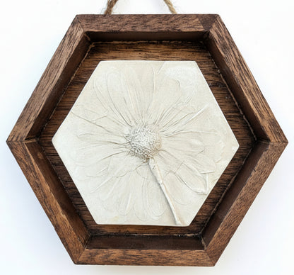 Plaster Botanical Bas Relief Artwork
