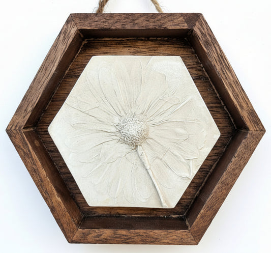 Plaster Botanical Bas Relief Artwork