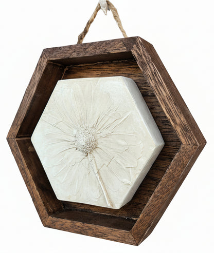 Plaster Botanical Bas Relief Artwork